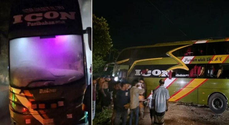 কক্সবাজার থেকে ঢাকাগামী বাসে আগুন, জানালার কাচ ভেঙে রক্ষা পেলেন ৩০ যাত্রী